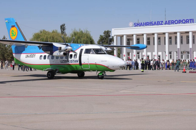 Shahrisabz aeroporti 20 yildan so‘ng fuqaro aviatsiyasi uchun ochildi