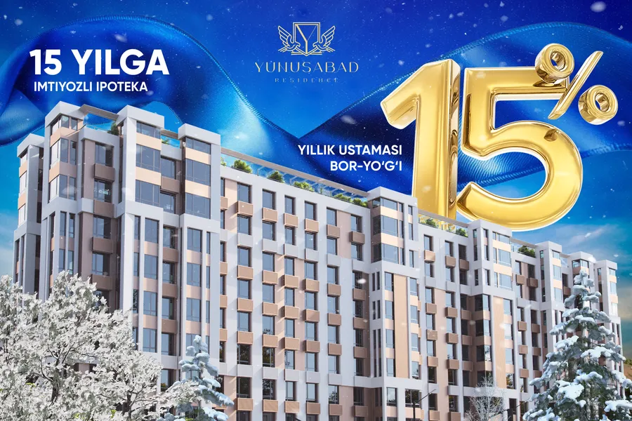 Yunusabad Residence tayyor kadastrli premium xonadonlarni taklif etadi